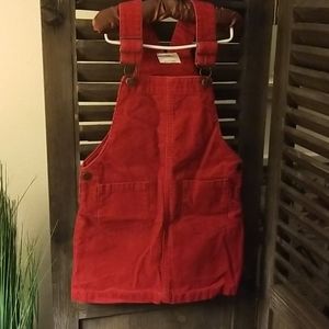 Oshkosh Red Overall Dress size 4T